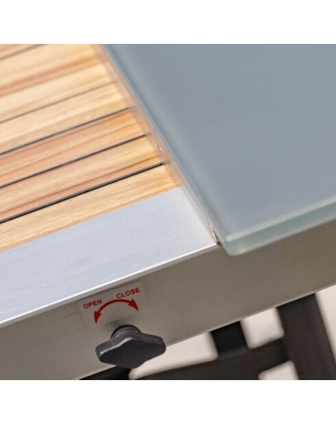 Gartenset Honfleur Table + 8 anthrazitgraue Sessel