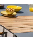 Gartenset Honfleur Table + 8 anthrazitgraue Sessel