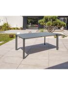 Gartenset Honfleur Table + 8 anthrazitgraue Sessel