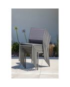 Gartenset Stockholm-TB225-ALU Tisch + 6 Stühle +2 Sessel Stockholm Anthrazitgrau