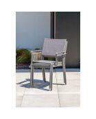 Gartenset Stockholm-TB225-ALU Tisch + 6 Stühle +2 Sessel Stockholm Anthrazitgrau