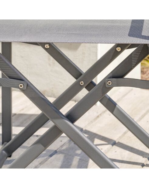 Gartenset Honfleur Table + 8 anthrazitgraue Sessel