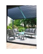 Salon de jardin Agadir 4 personnes avec coussins gris