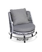 Salon de jardin Agadir 4 personnes avec coussins gris