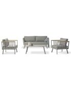 Salon de jardin Napoli 5 pièces gris