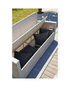 Salon de jardin Porto-Vecchio 5 personnes en résine tressée gris