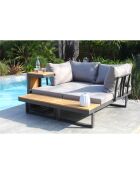 Tokyo 4-Sitzer-Gartenmöbel aus Akazienholz und anthrazitfarbenem Aluminium