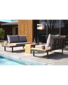 Tokyo 4-Sitzer-Gartenmöbel aus Akazienholz und anthrazitfarbenem Aluminium