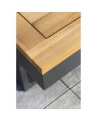 Tokyo 4-Sitzer-Gartenmöbel aus Akazienholz und anthrazitfarbenem Aluminium