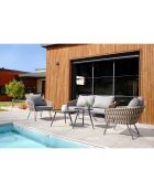 Capri Gartenmöbel aus taupefarbenem geflochtenem Seil und anthrazitfarbenem Stahl