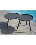 Capri Gartenmöbel aus taupefarbenem geflochtenem Seil und anthrazitfarbenem Stahl