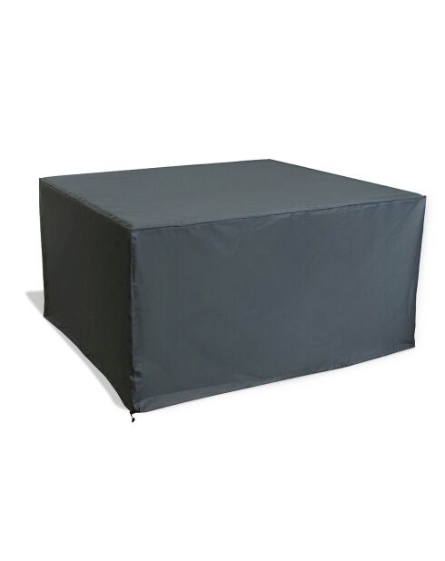 Ensemble de jardin Table Océane 8 personnes en résine tressée & housse de protection crème