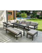 Ensemble de jardin Table Antalya 9 places en aluminium anthracite