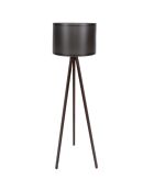 Lampadaire Bubble noir/noyer - D.38x145 cm