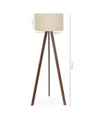 Lampada da terra Ayd beige - D.38x140 cm
