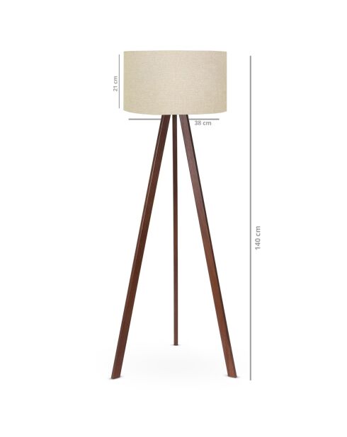 Lampada da terra Ayd beige - D.38x140 cm