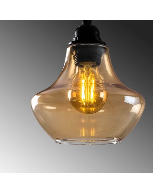 Suspension Gold doré/noir - 17x17x111 cm