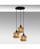 Suspension Gold doré/noir - 44x44x116 cm