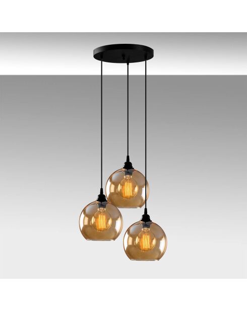 Suspension Gold doré/noir - 44x44x116 cm