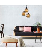 Suspension Gold doré/noir - 44x44x116 cm