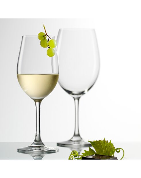 6 Verres à vin Classic transparents - 37 cl