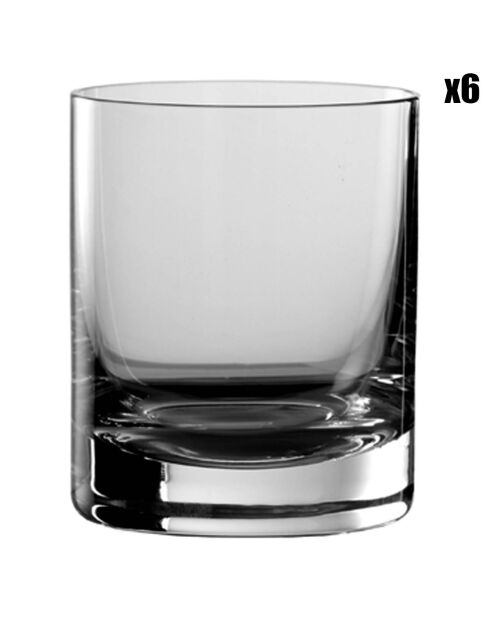 6 bicchieri da whisky New York trasparenti - 32 cl