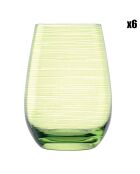 6 Gobelets Twister verts - 46.5 cl