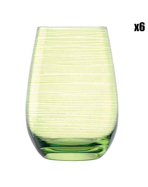 6 Gobelets Twister verts - 46.5 cl