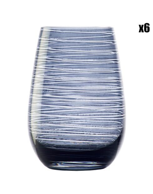 6 Gobelets Twister bleus - 46.5 cl