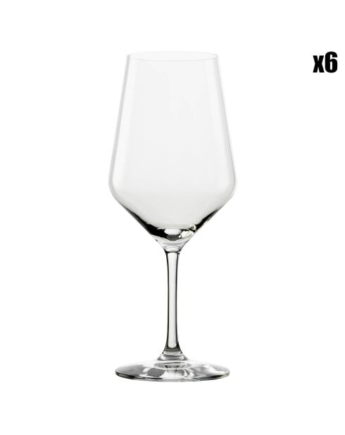 6 Verres à vin Bordeaux Révolution transparents - 65 cl