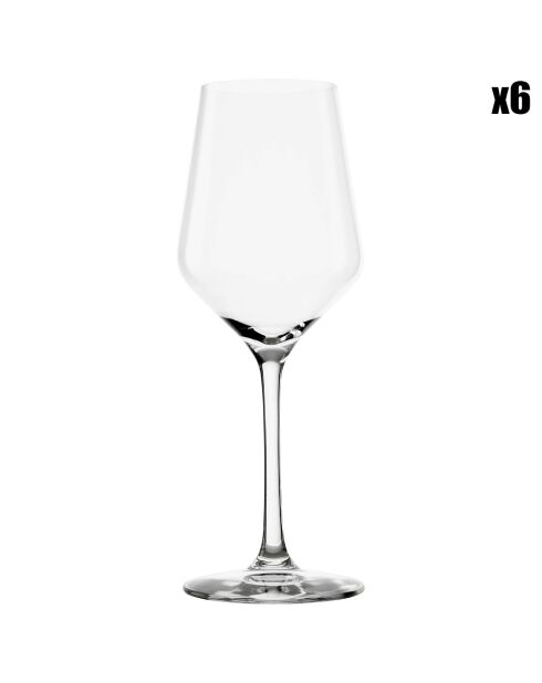 6 Verres à vin Révolution transparents - 36.5 cl