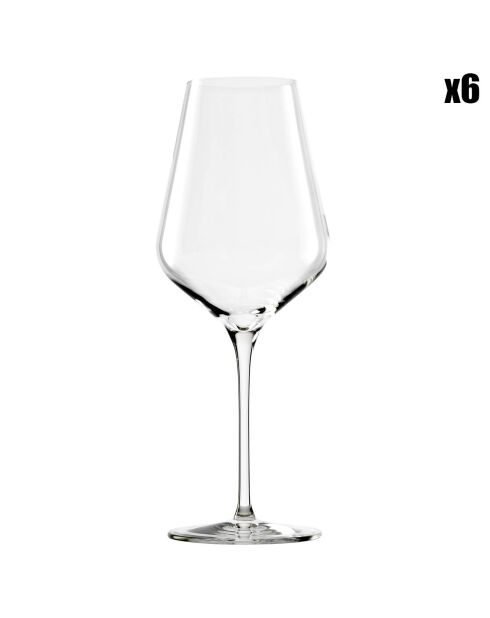 6 Verres à vin Quatrophil transparents - 57 cl