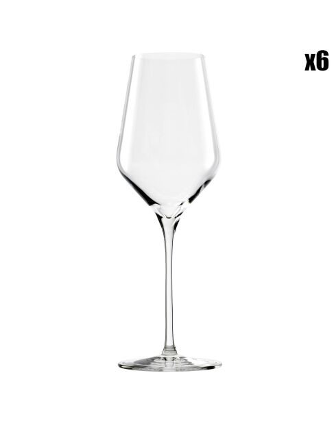 6 Verres à vin Quatrophil transparents - 40.5 cl