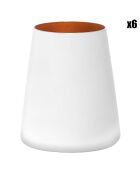 6 Gobelets Power Olympic blanc/bronze  - 38 cl