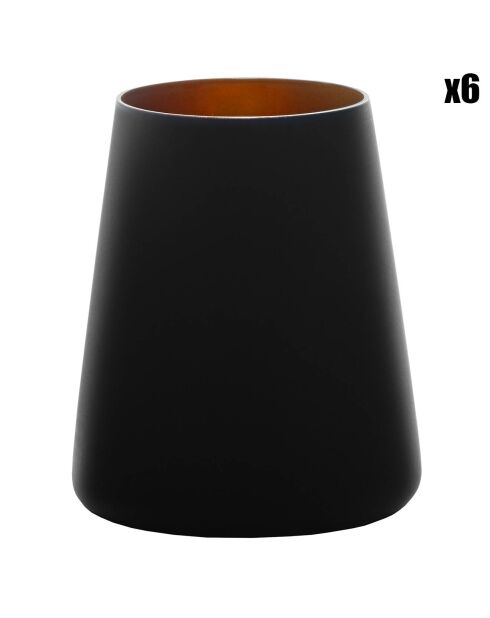 6 Gobelets Power Olympic noir/bronze - 38 cl