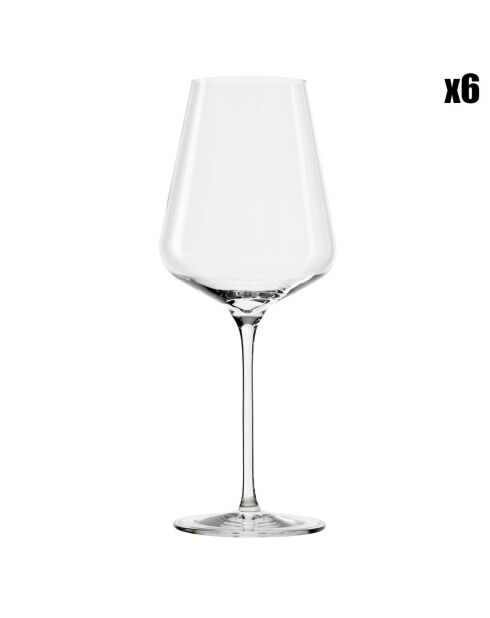 6 bicchieri da vino Quatrophil Bordeaux trasparenti - 64,5 cl