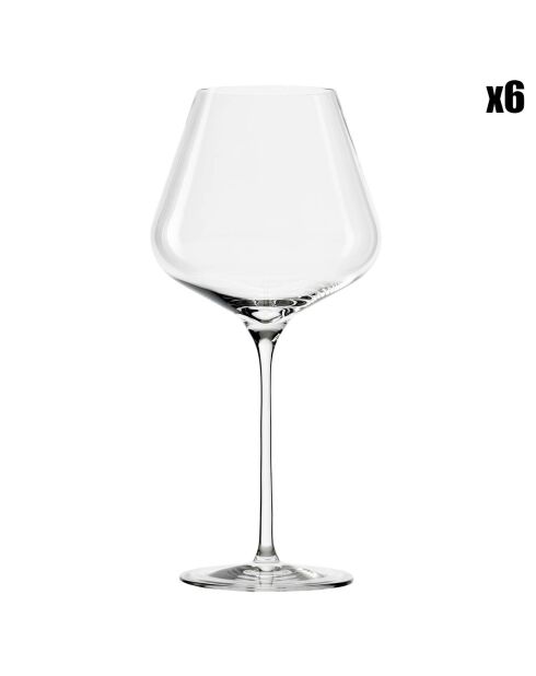 6 Verres à vin Bourgogne Quatrophil transparents - 71 cl
