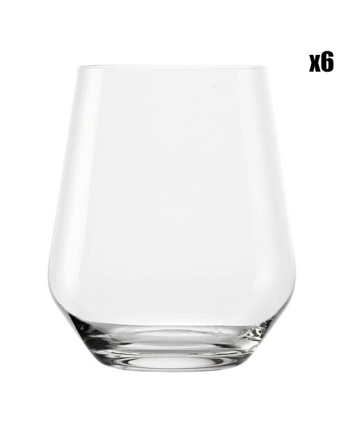 6 Verres à Whisky Quatrophil transparents - 37 cl