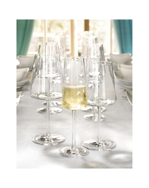 6 Flûtes à Champagne Power transparentes - 24 cl