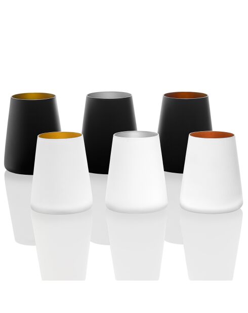 6 Gobelets Power Olympic noir/bronze - 38 cl