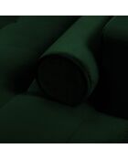 Canapé d'angle droit velours santo 4 places vert bouteille - 236x170x90 cm