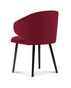 Chaise Velours Nemesis rouge - 57x54x81 cm