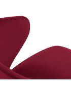 Chaise Velours Nemesis rouge - 57x54x81 cm