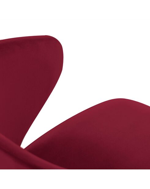 Chaise Velours Nemesis rouge - 57x54x81 cm