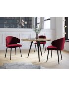 Chaise Velours Nemesis rouge - 57x54x81 cm