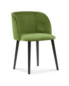 Chaise en Velours Aurora verte - 55x56x80 cm