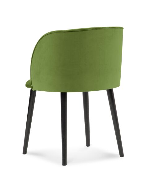 Chaise en Velours Aurora verte - 55x56x80 cm