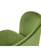 Chaise en Velours Aurora verte - 55x56x80 cm