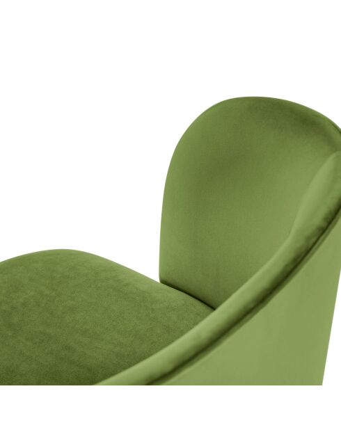 Chaise en Velours Aurora verte - 55x56x80 cm