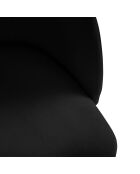 Chaise en Velours Aurora noire - 55x56x80 cm